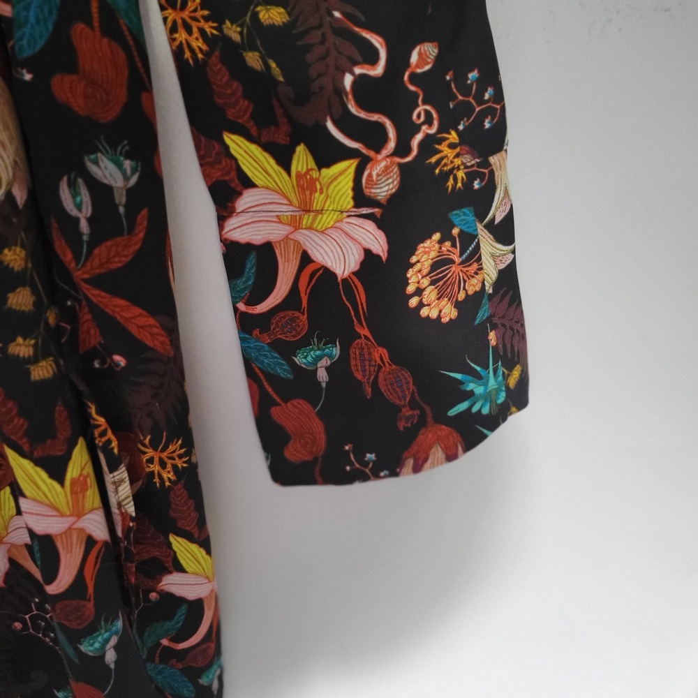 H&M multicolor botanical garden floral long sleeved‎ blouse Tunic Top Size 14 - Picture 12 of 12